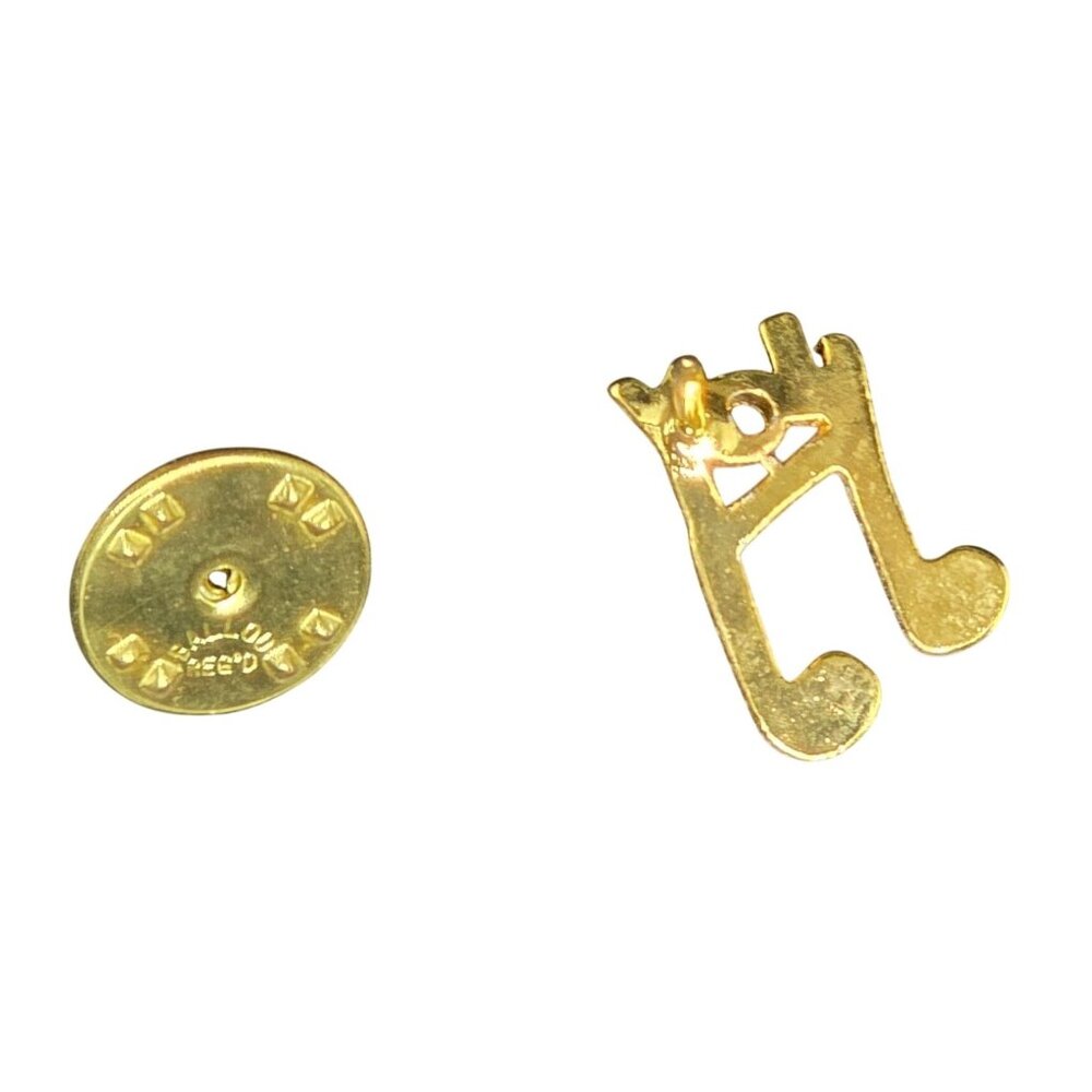 JOY Gold Tone Musical Note Lapel Pin Vintage Music Teacher Gift - Picture 2 of 4